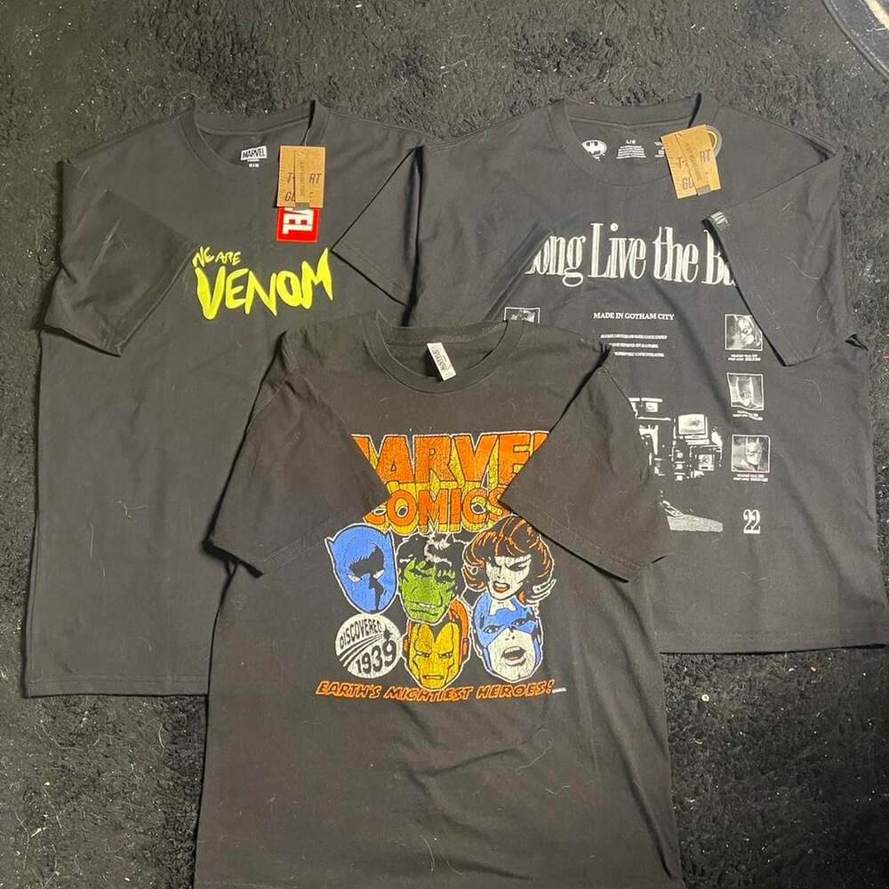 Marvel & DC Graphic T-Shirt Bundle - Venom, Batman, Avengers Streetwear Tees